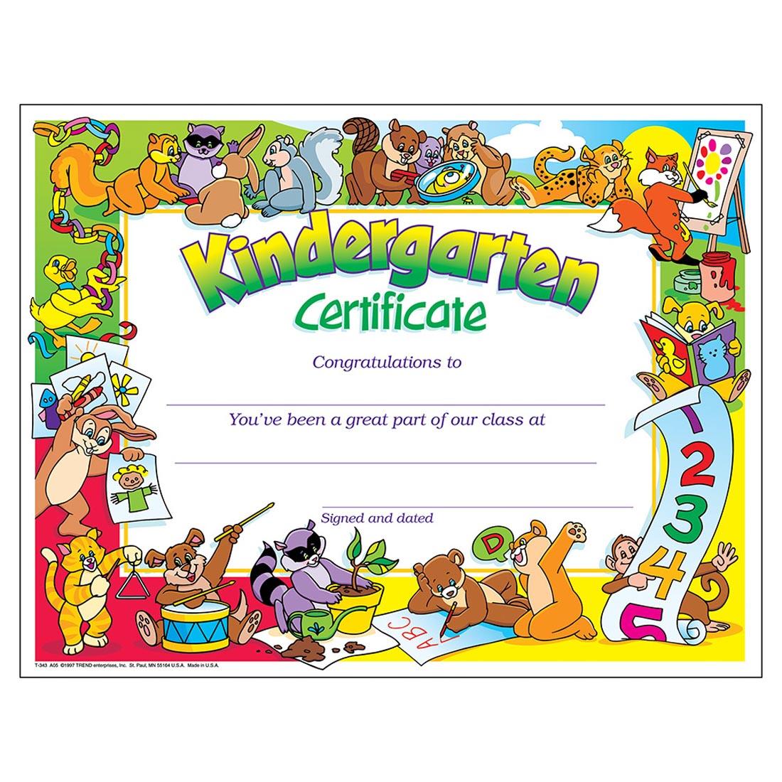 TREND Kindergarten Certificate