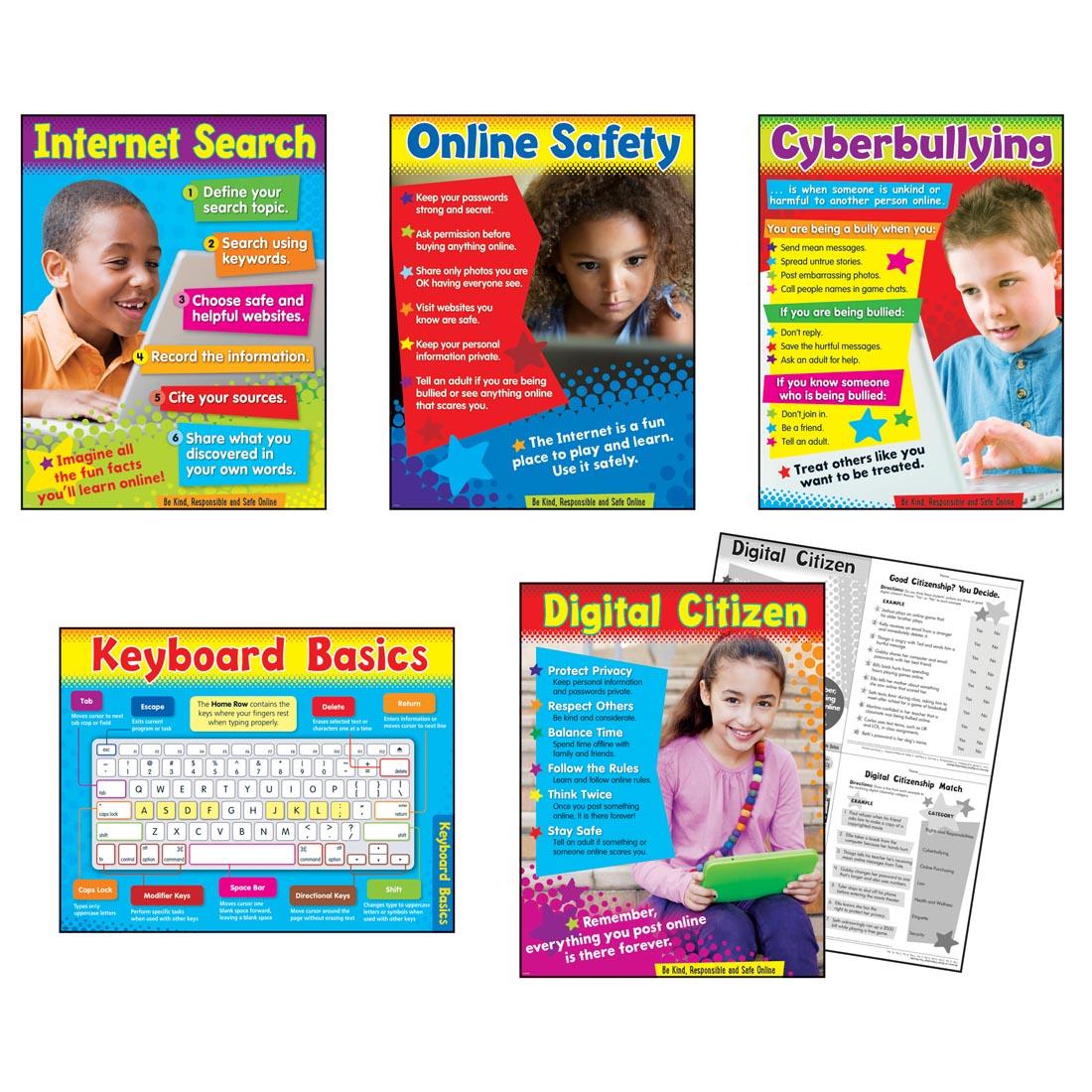 TREND Technology Learning Charts include Internet Search, Online Safety, Cyberbullying, Keyboard Basics and Digital Citizen