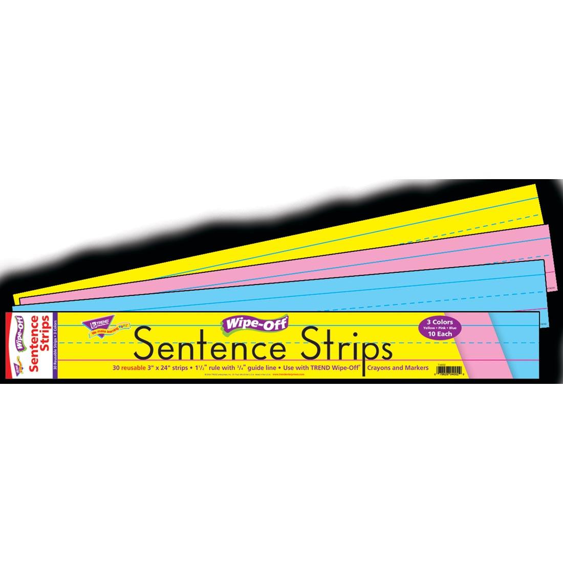 TREND Multicolor Wipe-Off Sentence Strips