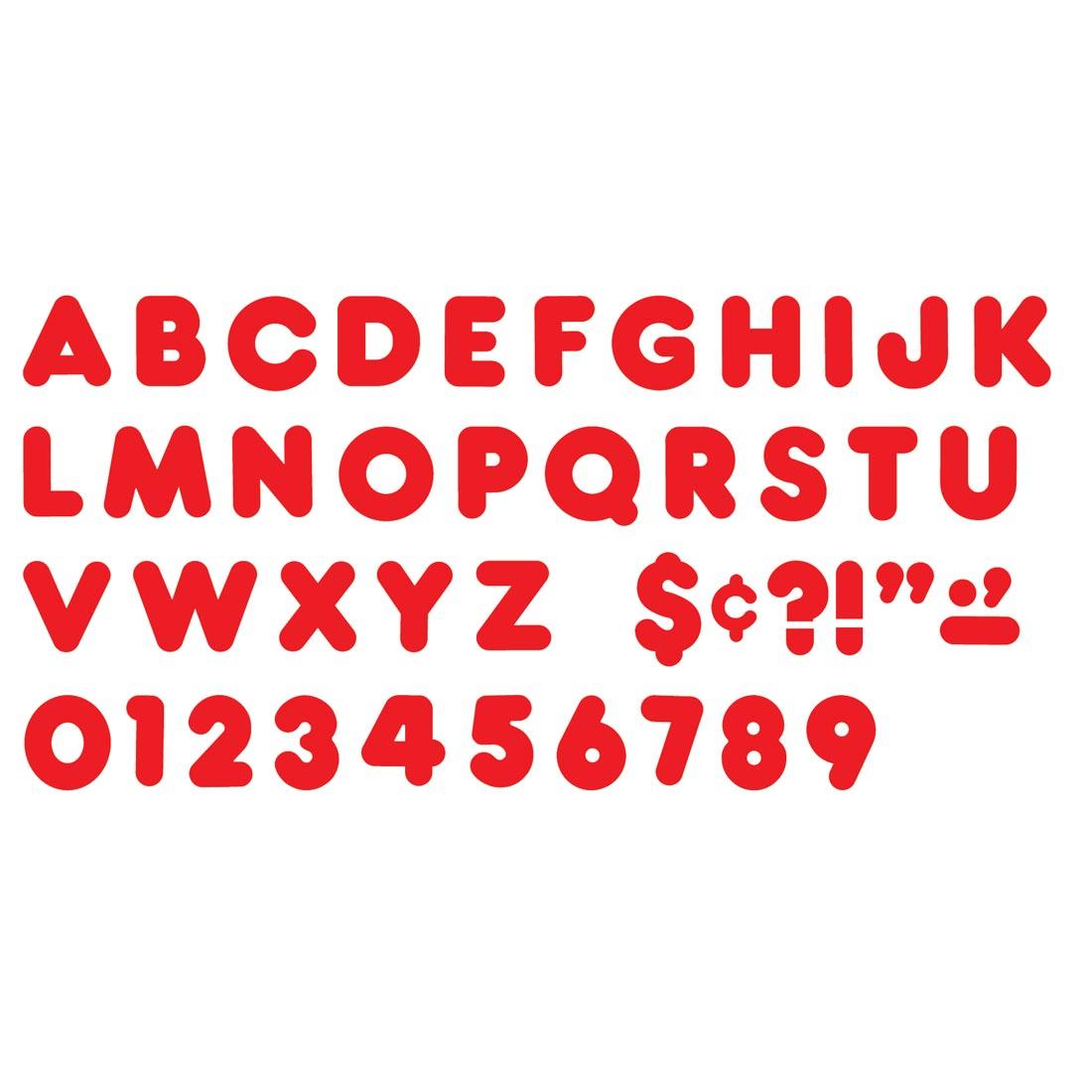 4" Red TREND Casual Ready Letters