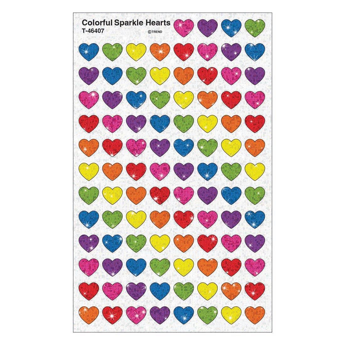 Colorful Sparkle Hearts superShapes Stickers by TREND