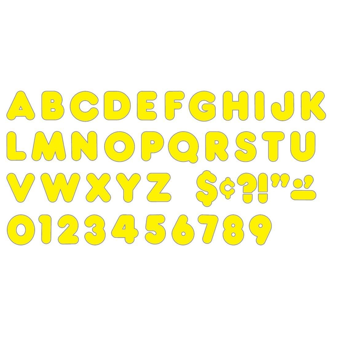 4" Yellow TREND Casual Ready Letters