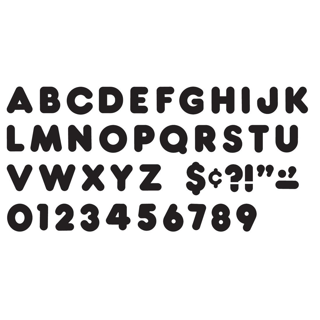 4" Black TREND Casual Ready Letters