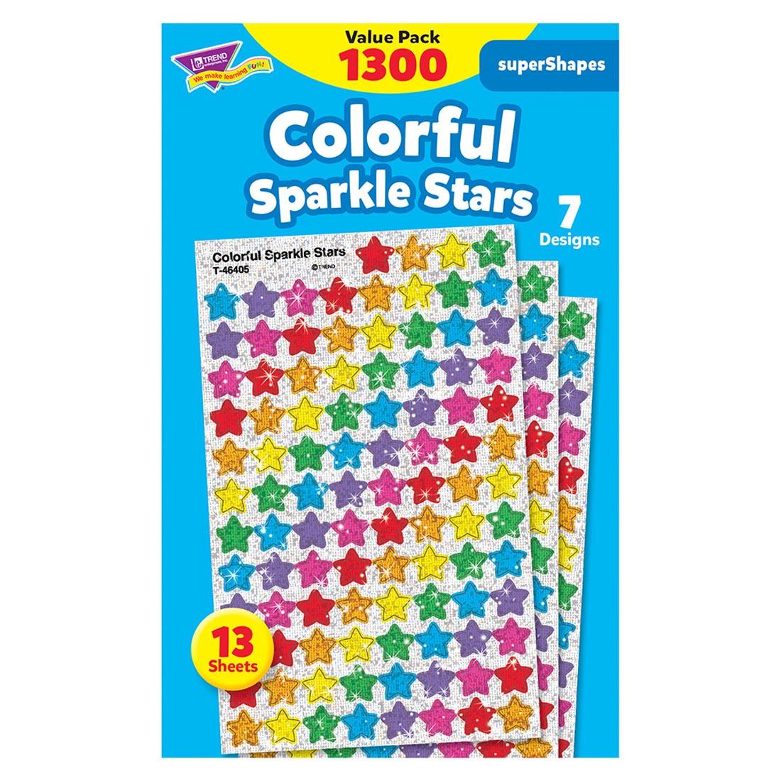 TREND Colorful Sparkle Stars superShapes Value Pack Stickers