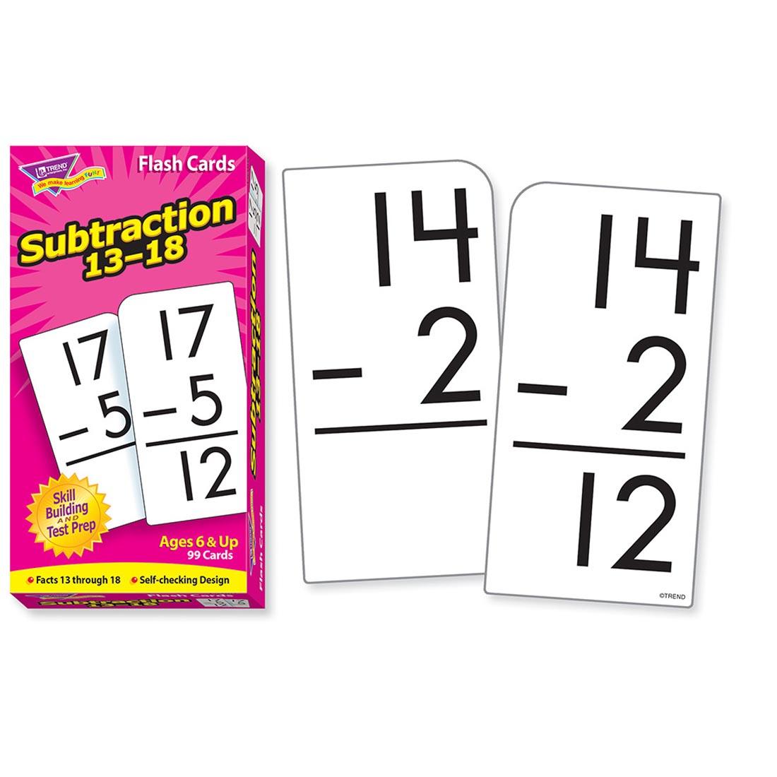 TREND Subtraction 13-18 Flash Cards