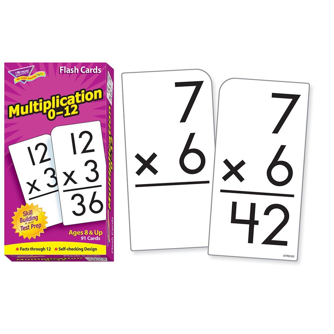 TREND Multiplication 0-12 Flash Cards