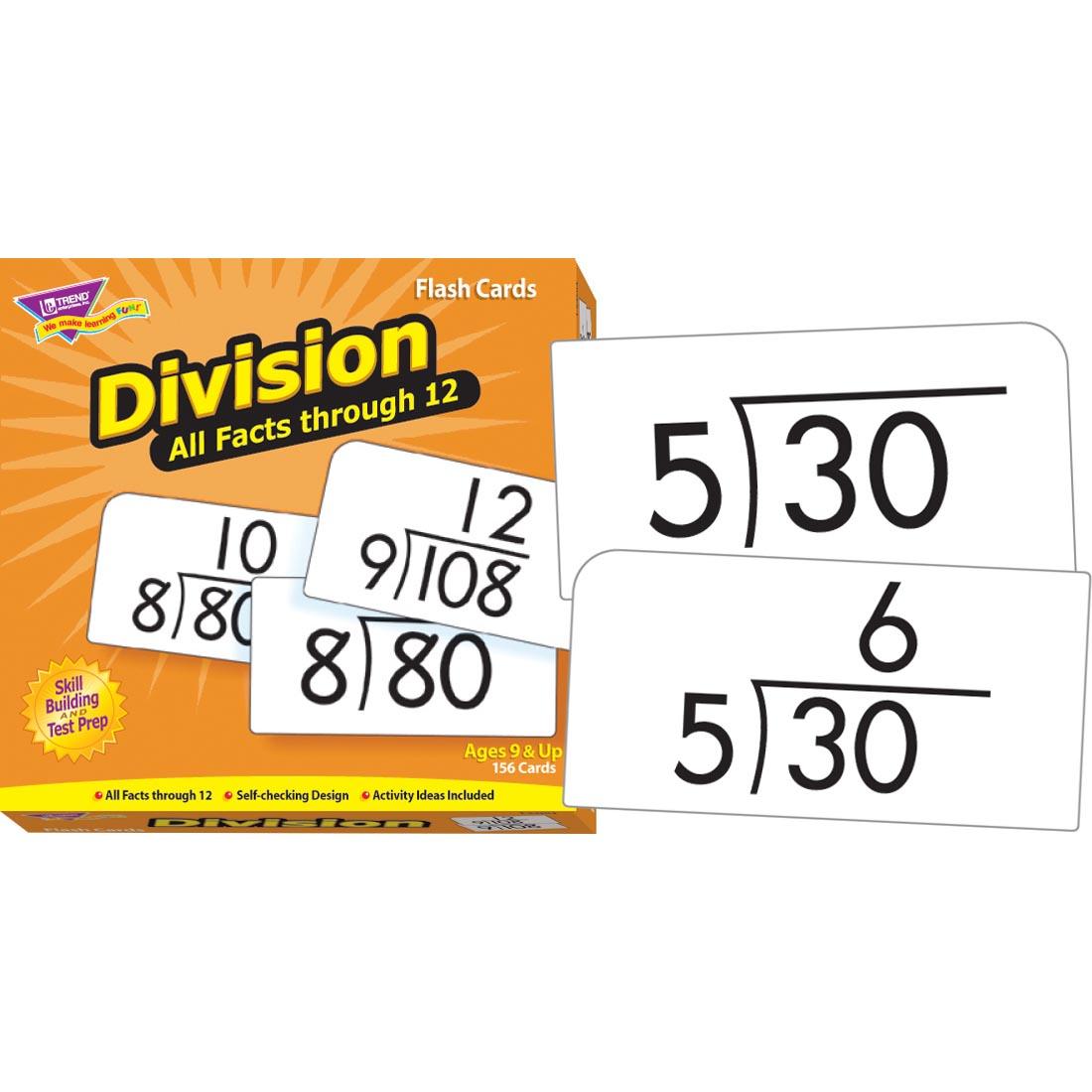 TREND Division All Facts Through 12 Flash Cards