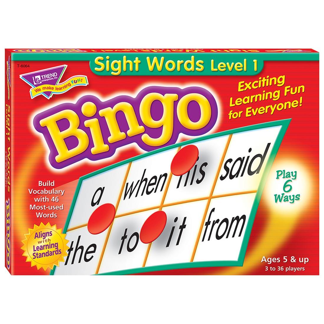 TREND Sight Words Bingo