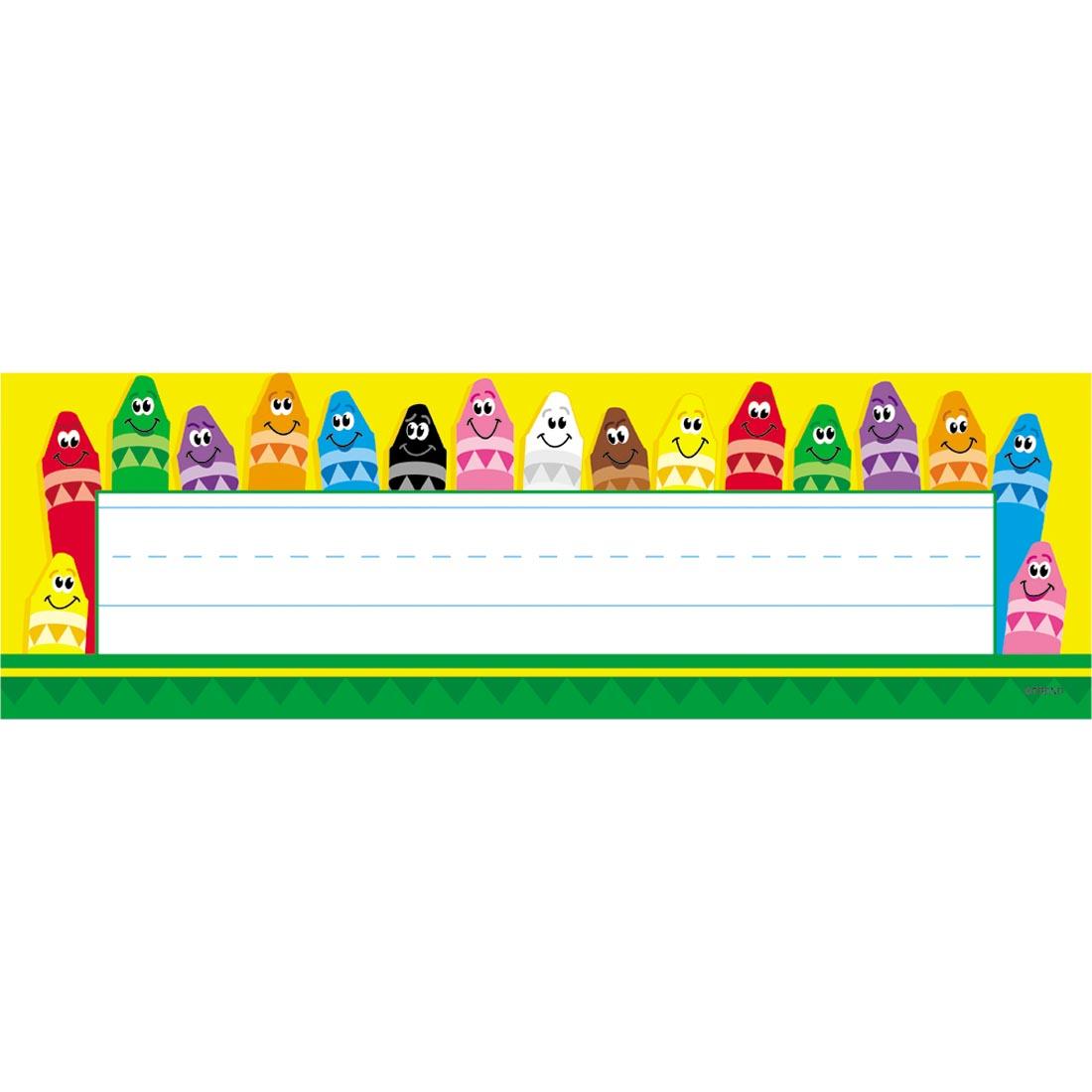 TREND Colorful Crayons Desk Topper Name Plate