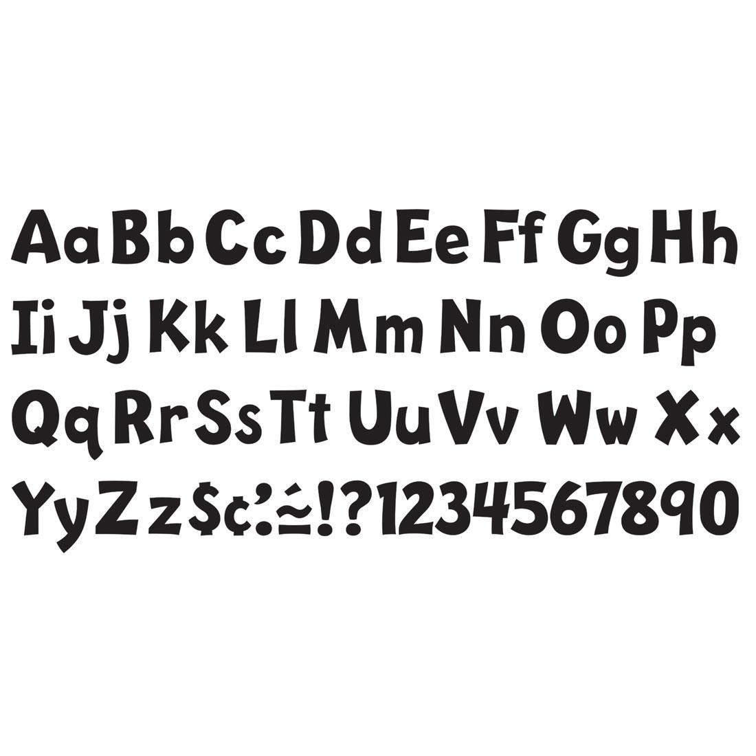 4" Black TREND Playful Ready Letters Combo Pack
