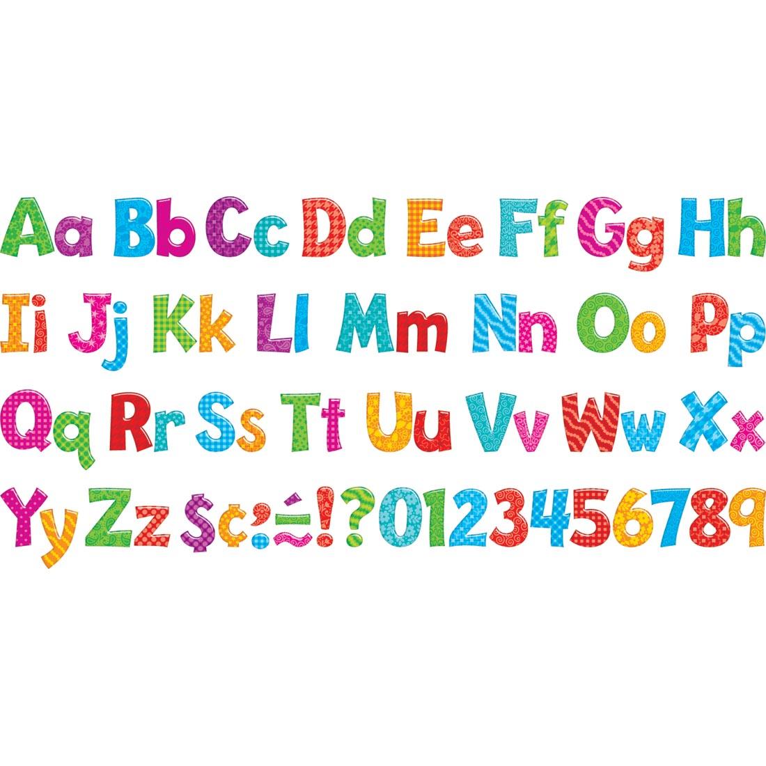 TREND Colorful Patterns 4" Playful Ready Letters Combo Pack