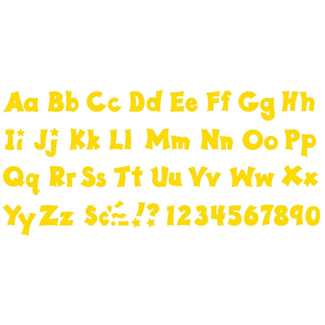 4" Yellow TREND Friendly Ready Letters Combo Pack