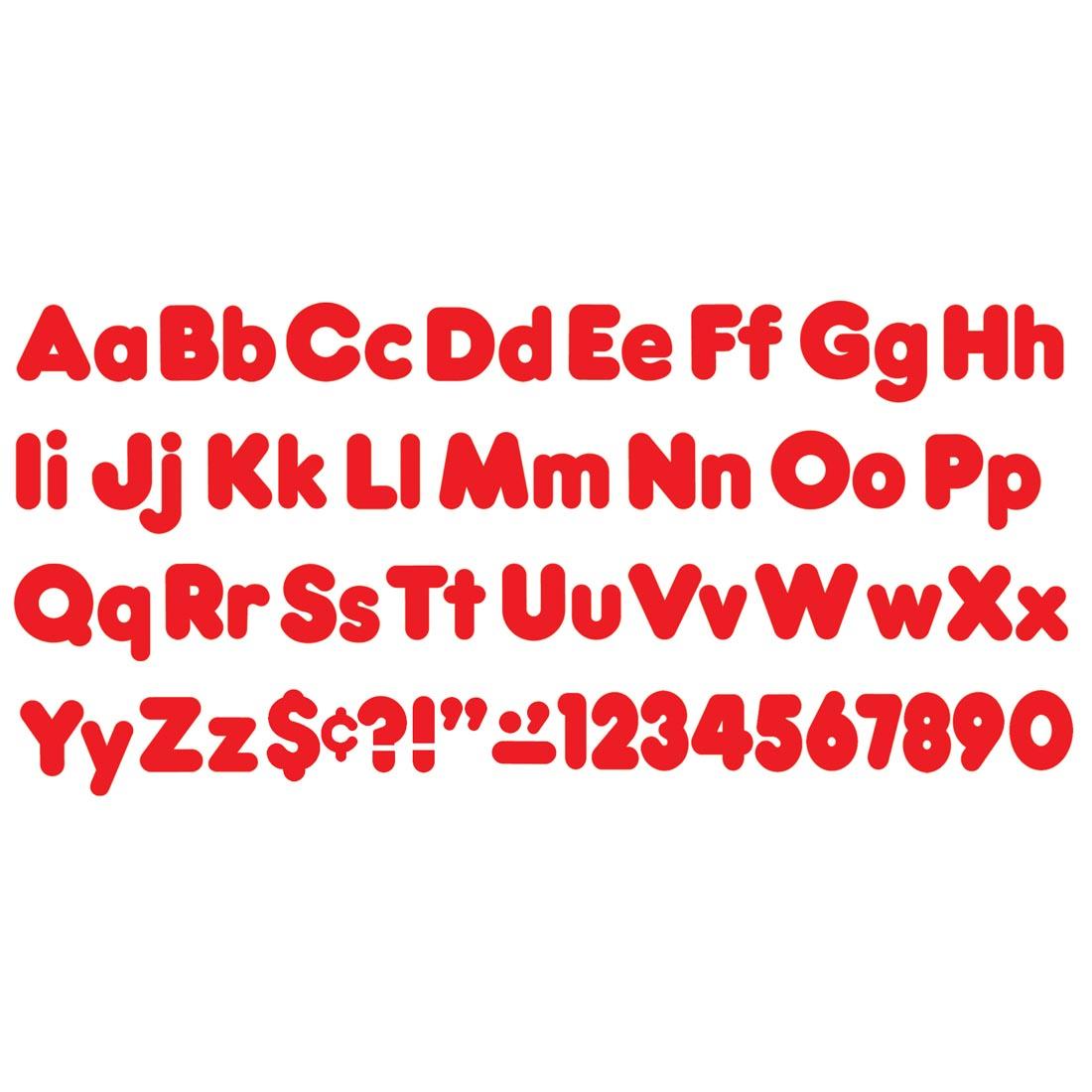 4" Red Combo TREND Casual Ready Letters