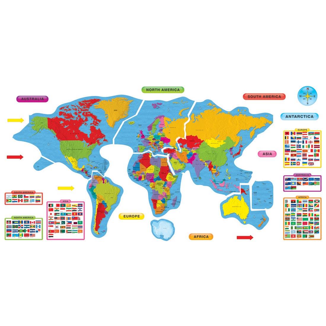 TREND Continents and Countries Bulletin Board Set