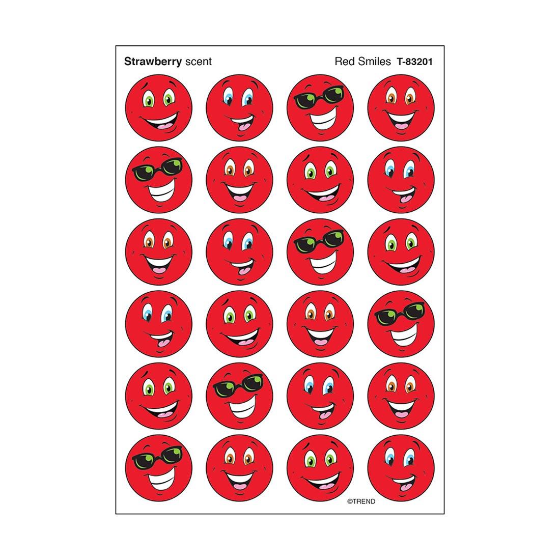Strawberry Red Smiles TREND Scratch 'n Sniff Stinky Stickers