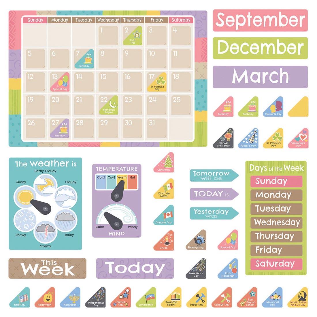 Calendar Bulletin Board Set from the Good To Grow collection by TREND