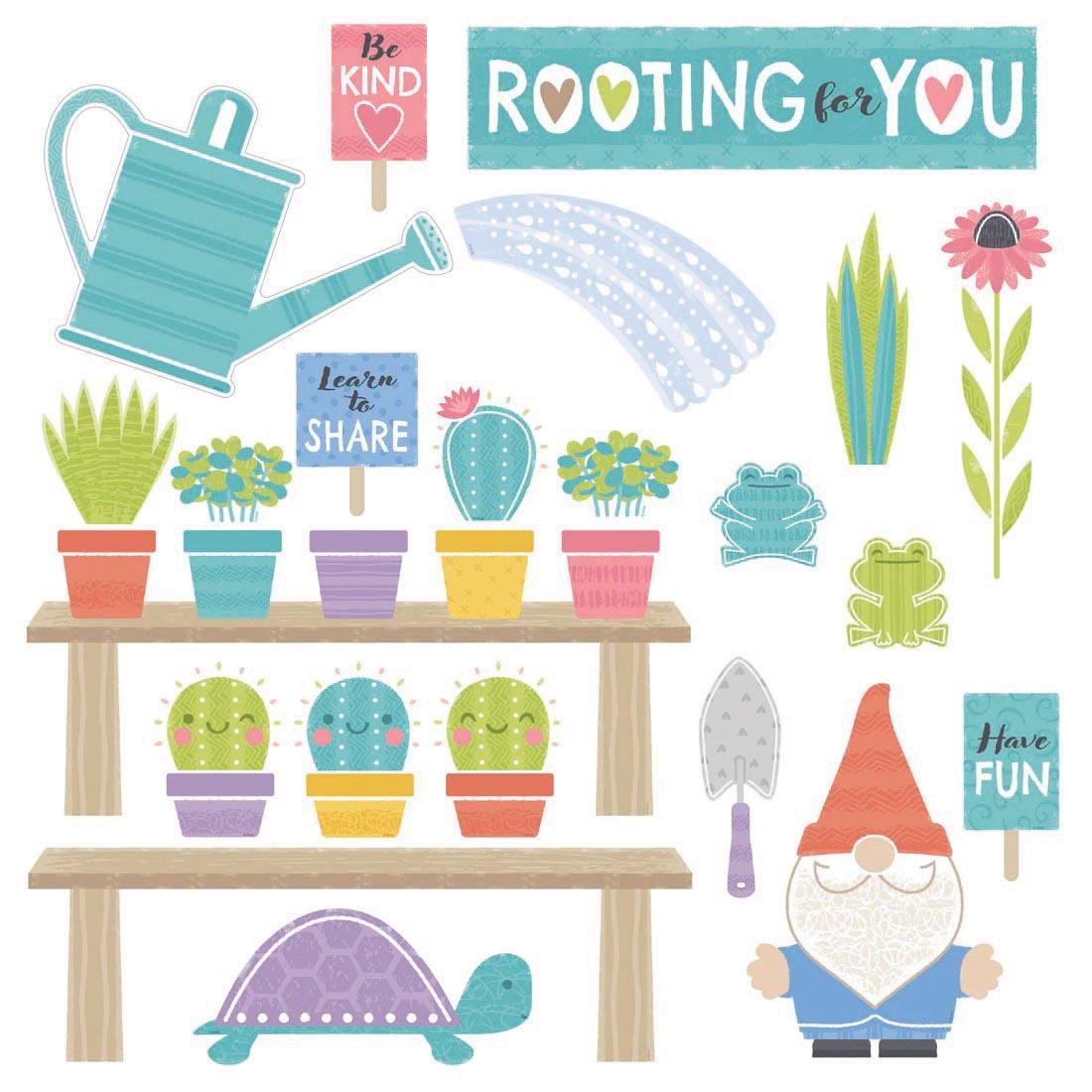 pieces from the Well Wishes Bulletin Board Set from the Good To Grow collection by TREND