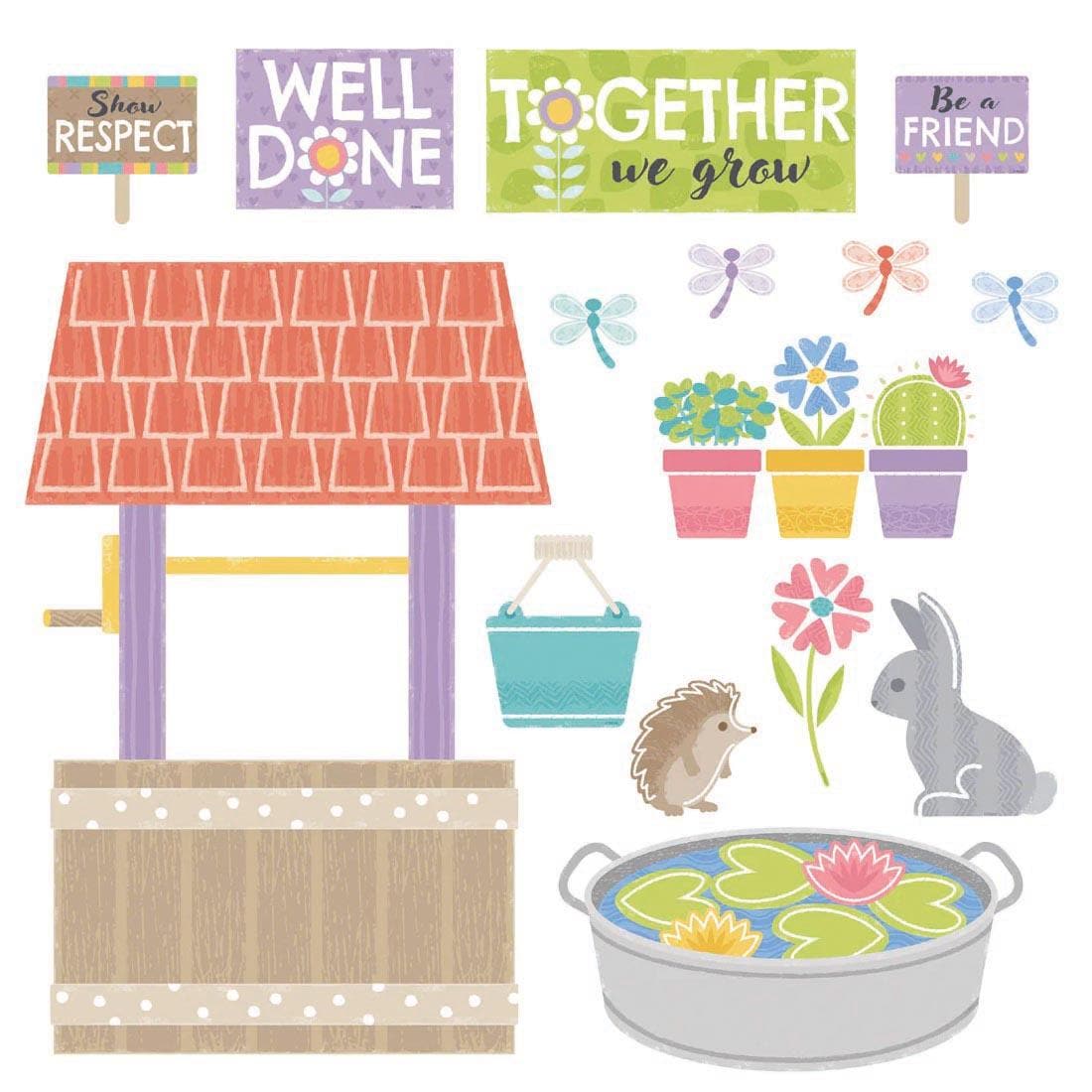 pieces from the Well Wishes Bulletin Board Set from the Good To Grow collection by TREND