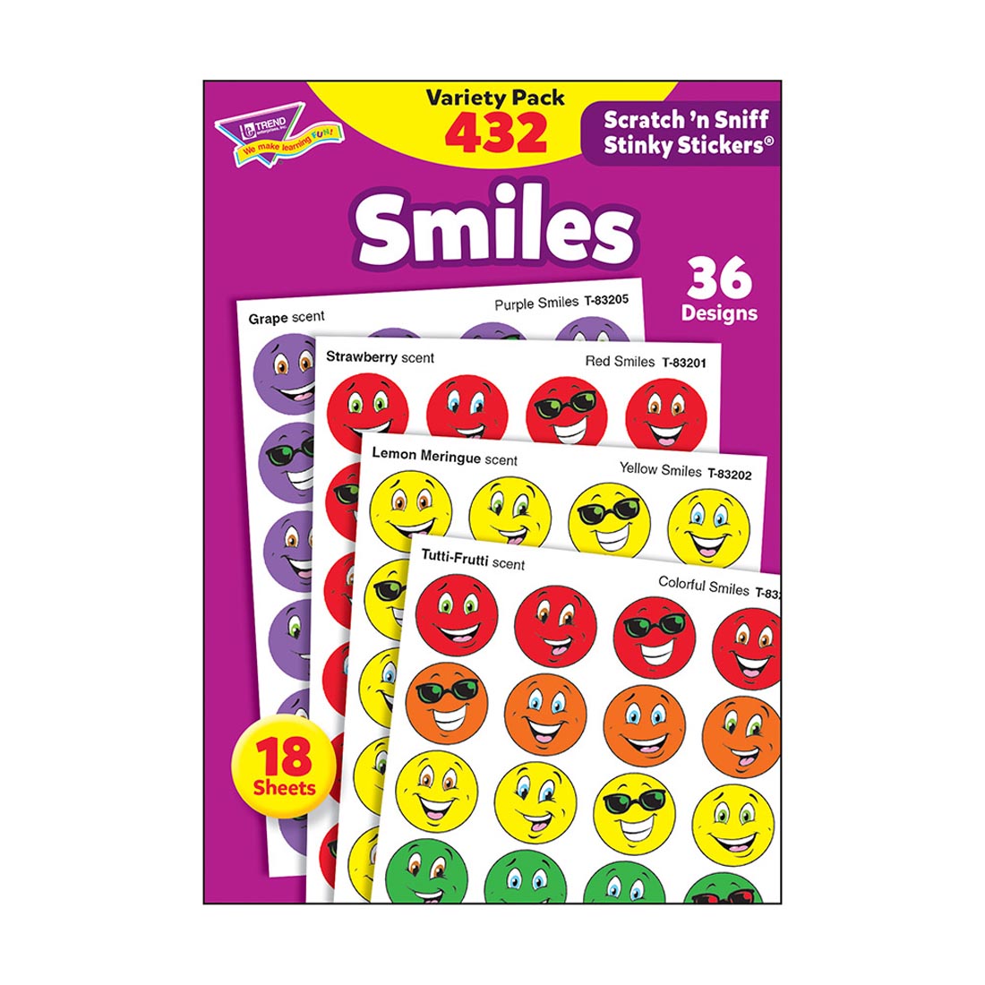 Smiles Variety Pack TREND Scratch 'n Sniff Stinky Sticker Variety Pack