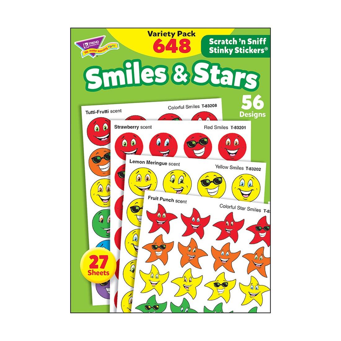 Smiles and Stars TREND Scratch 'n Sniff Stinky Sticker Variety Pack