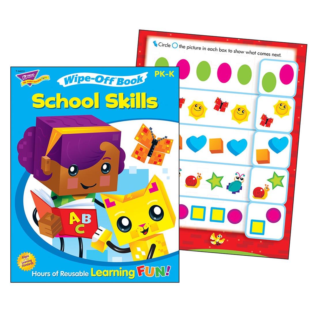 TREND BlockStars! School Skills Wipe-Off Book