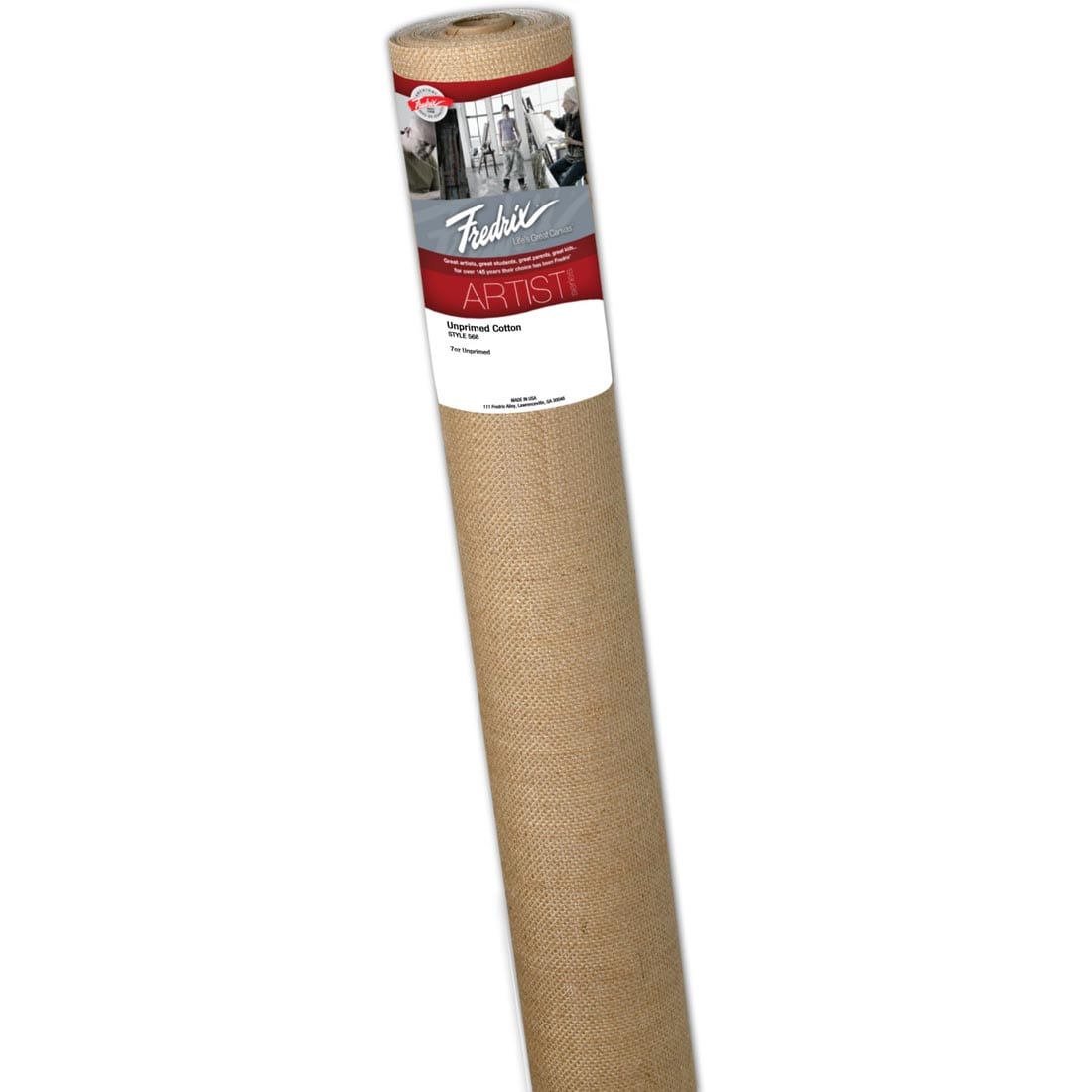 Fredrix #1069 Unprimed Raw Cotton Raw 7 oz. Canvas Roll
