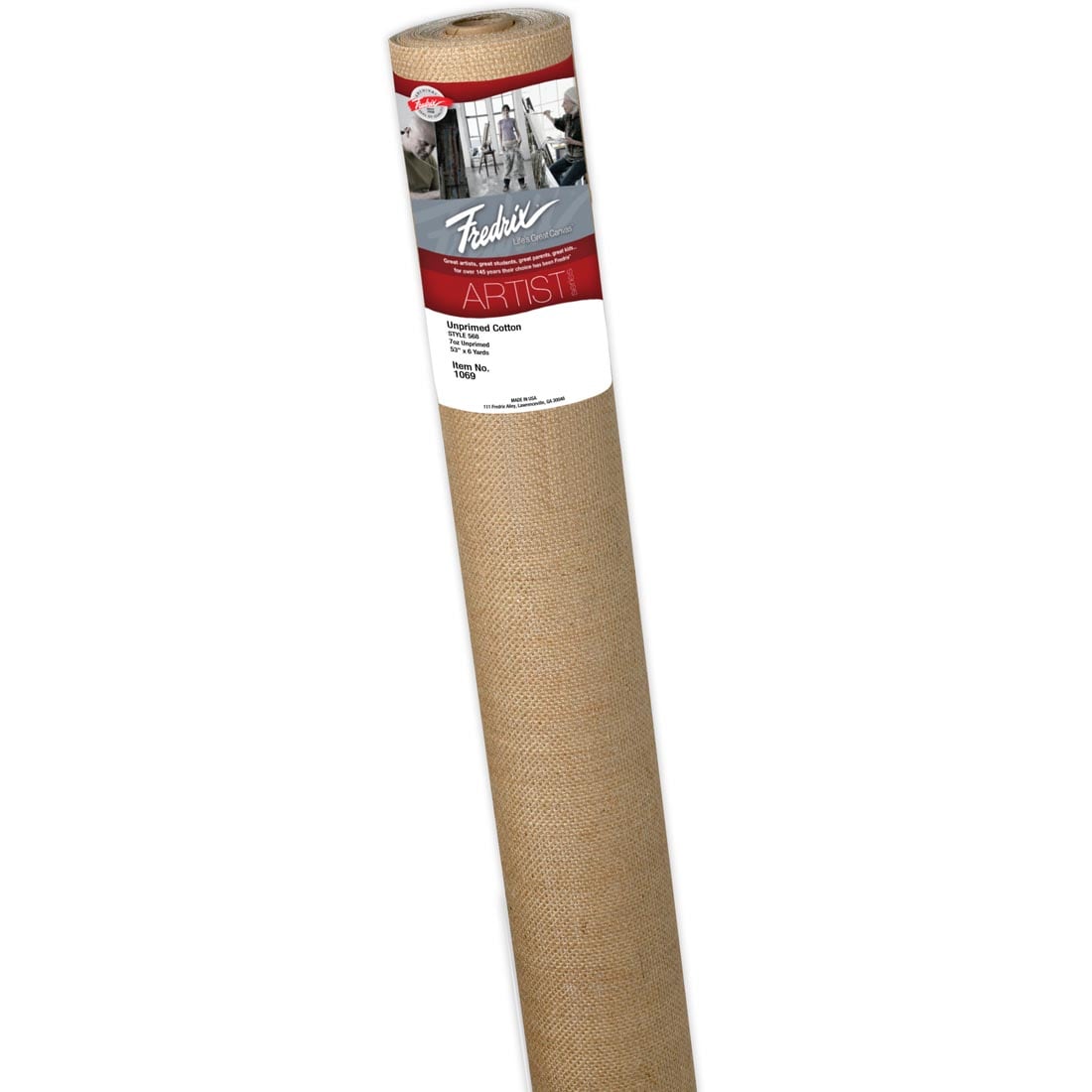 Fredrix #1069 Unprimed Raw Cotton 7 oz. Canvas Roll