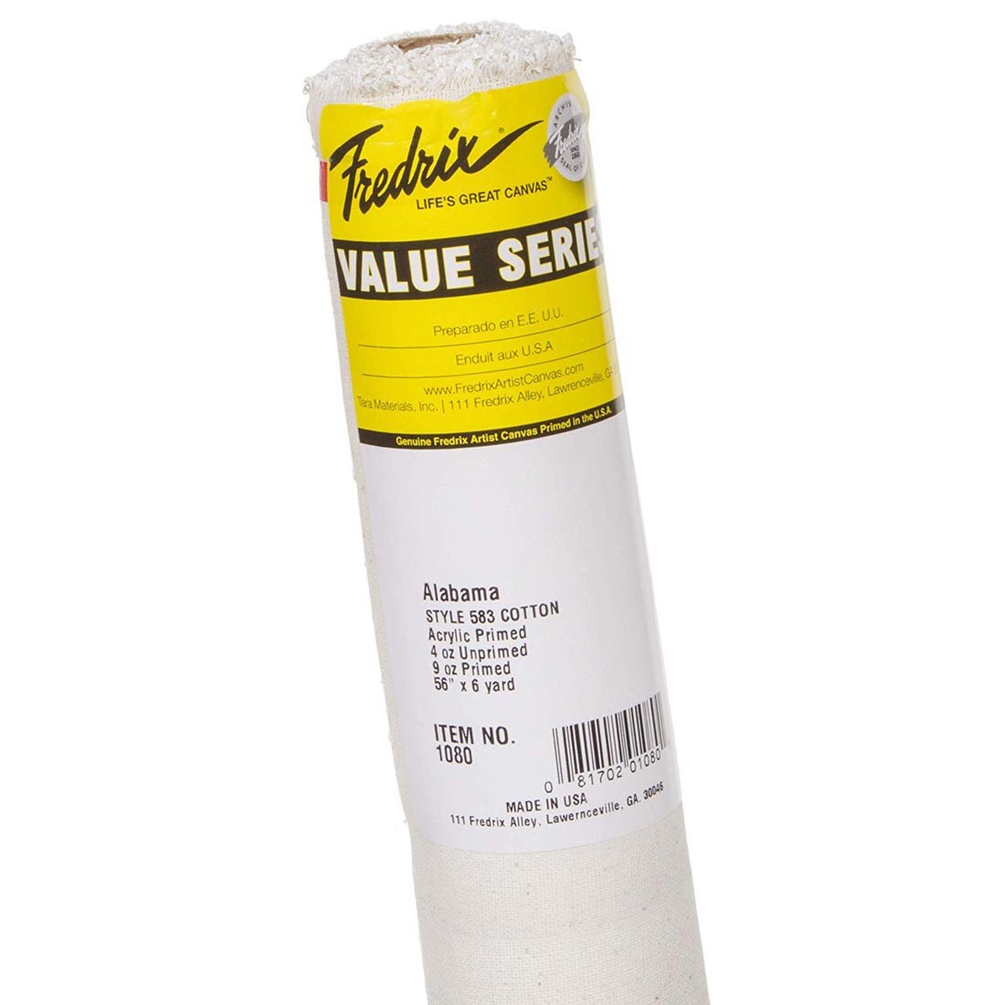 Fredrix Alabama Primed 9 oz. Canvas Roll