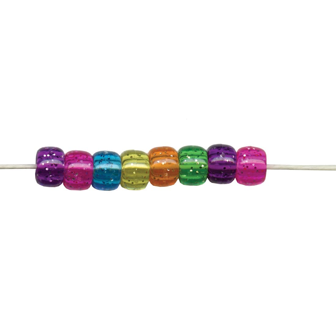 String of beads made from the Glitter Pony Bead Value Pack