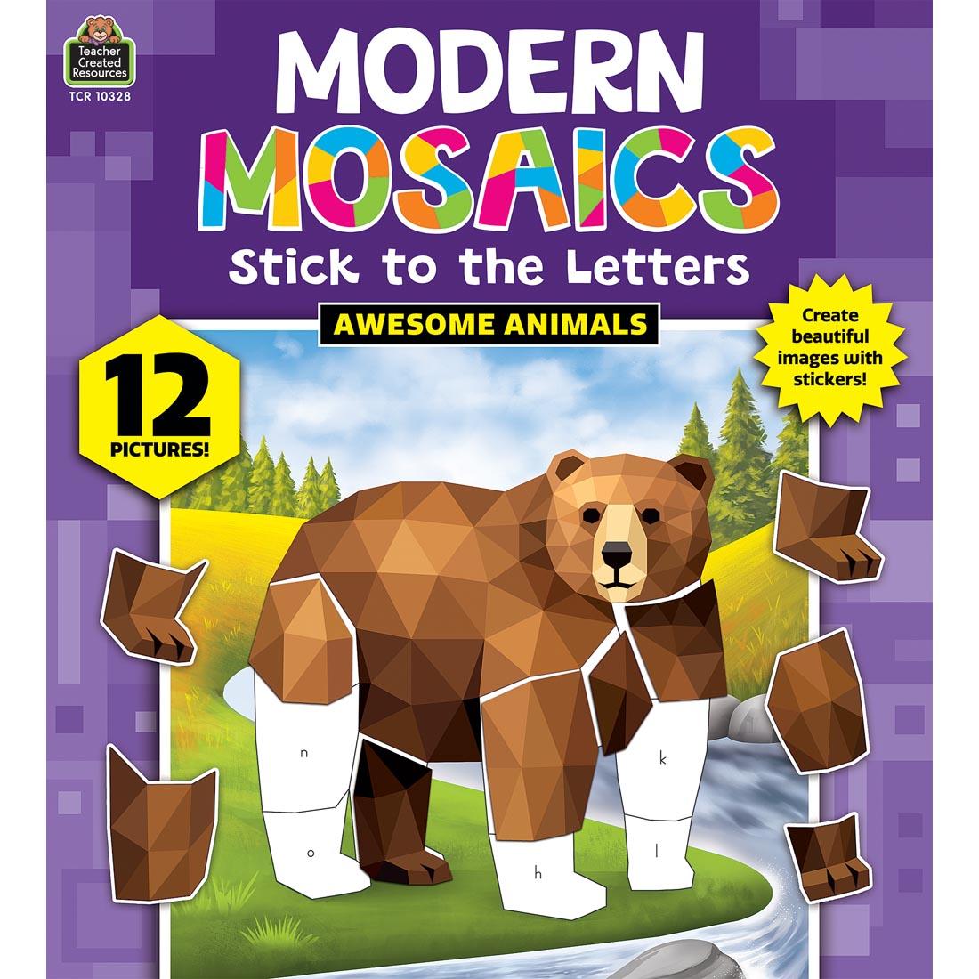 Awesome Animals Modern Mosaics Stick To The Letters Book By Teacher Created Resources