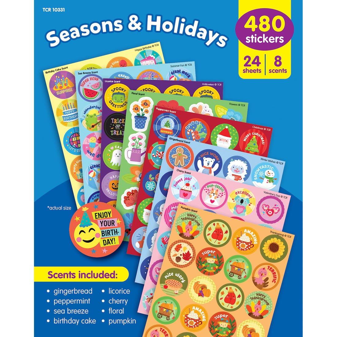 Seasons & Holiday Smelly Stickers Variety Pack By Teacher Created Resources