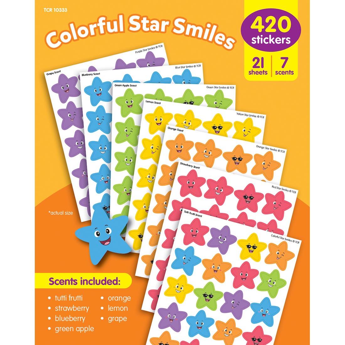 Colorful Star Smiles Smelly Stickers Variety Pack By Teacher Created Resources