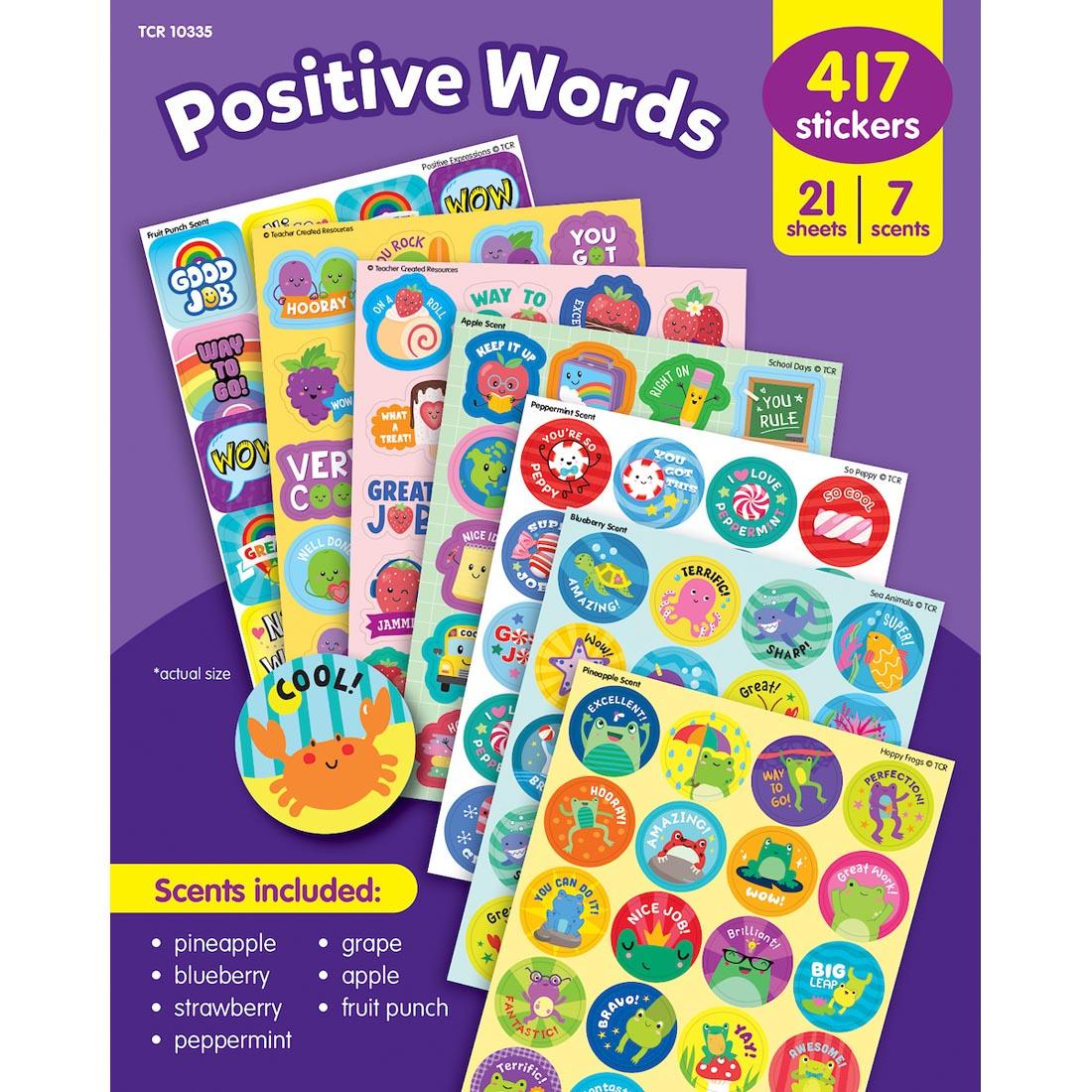 Positive Words Smelly Stickers Variety Pack By Teacher Created Resources