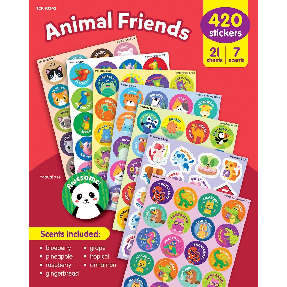 Animal Friends Smelly Stickers Variety Pack By Teacher Created Resources