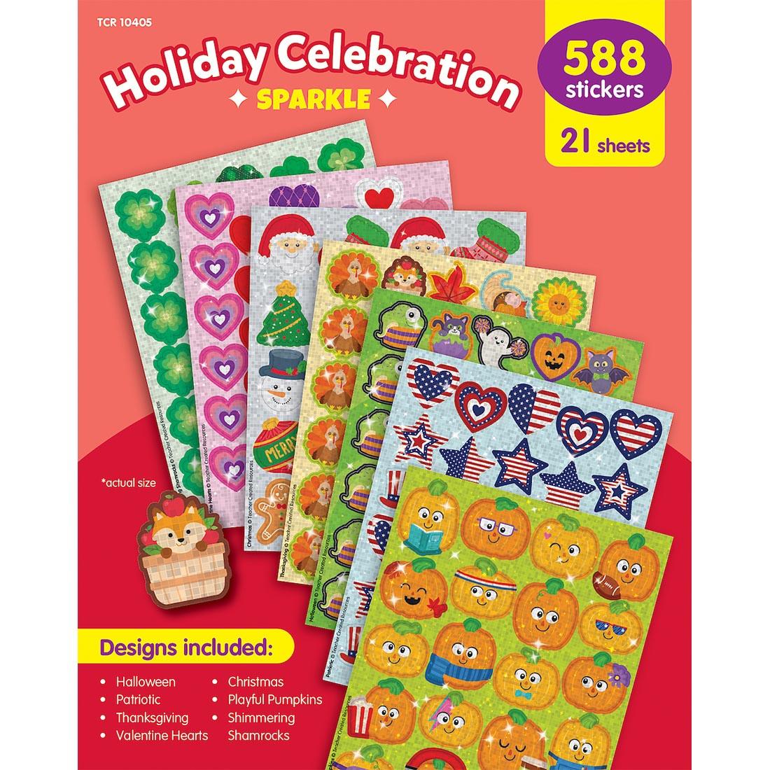 Holiday Celebration Sparkle Stickers Variety Pack By Teacher Created Resources