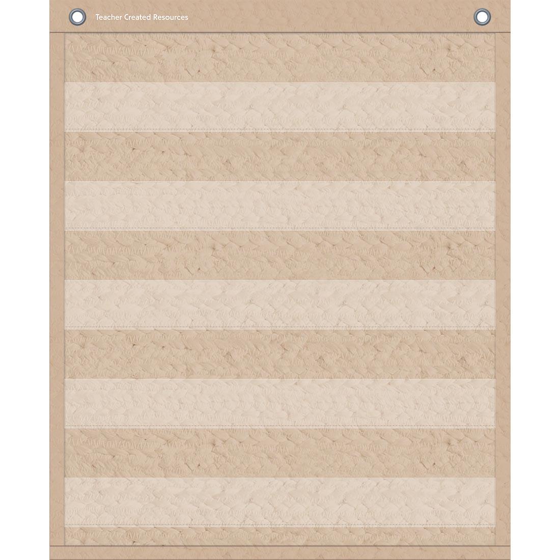 peach pocket chart from the Woven Magnetic Mini Pocket Charts set