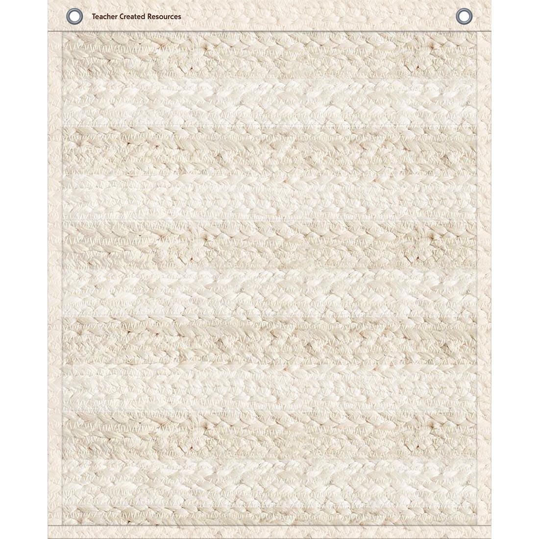 cream colored pocket chart from the Woven Magnetic Mini Pocket Charts set