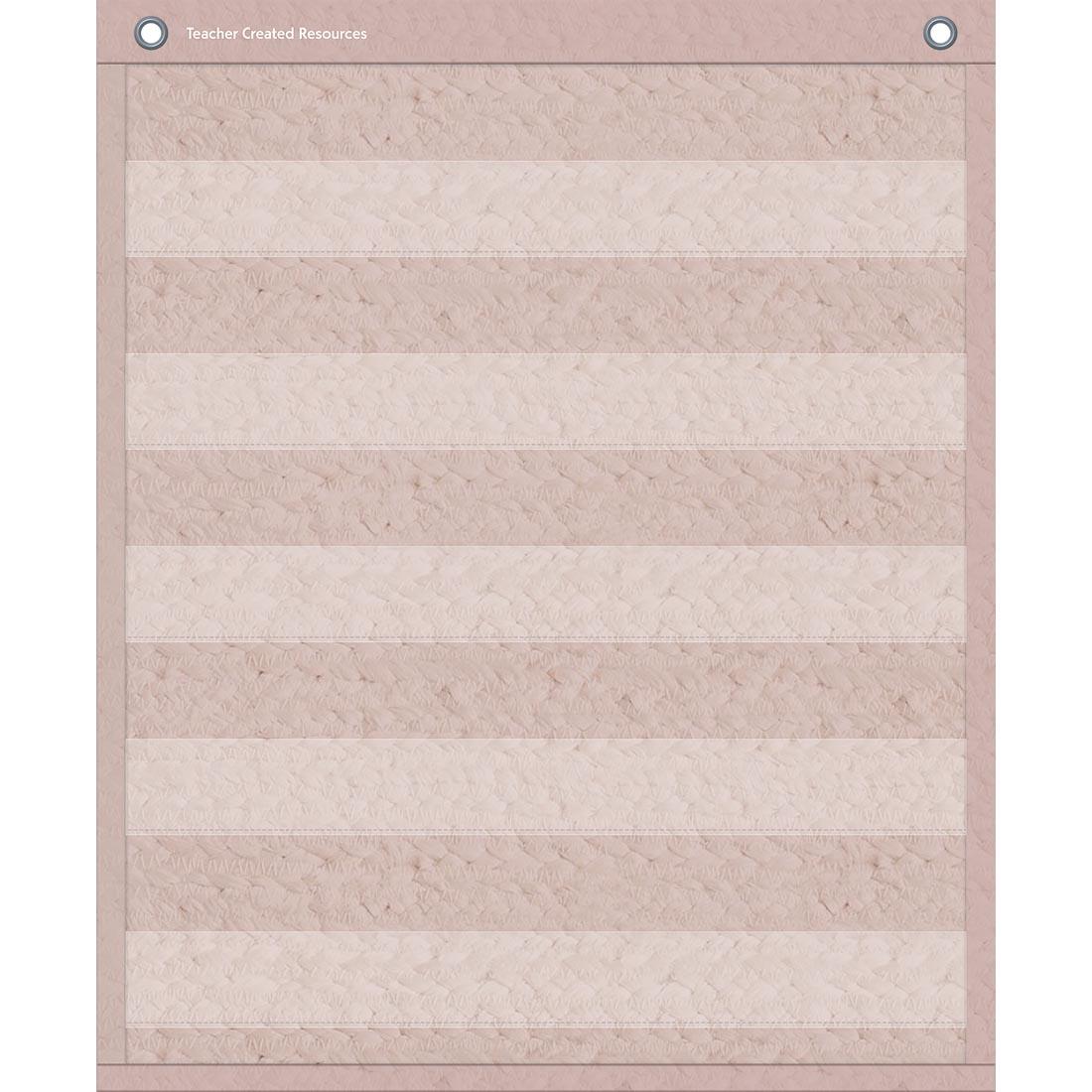 pink pocket chart from the Woven Magnetic Mini Pocket Charts set