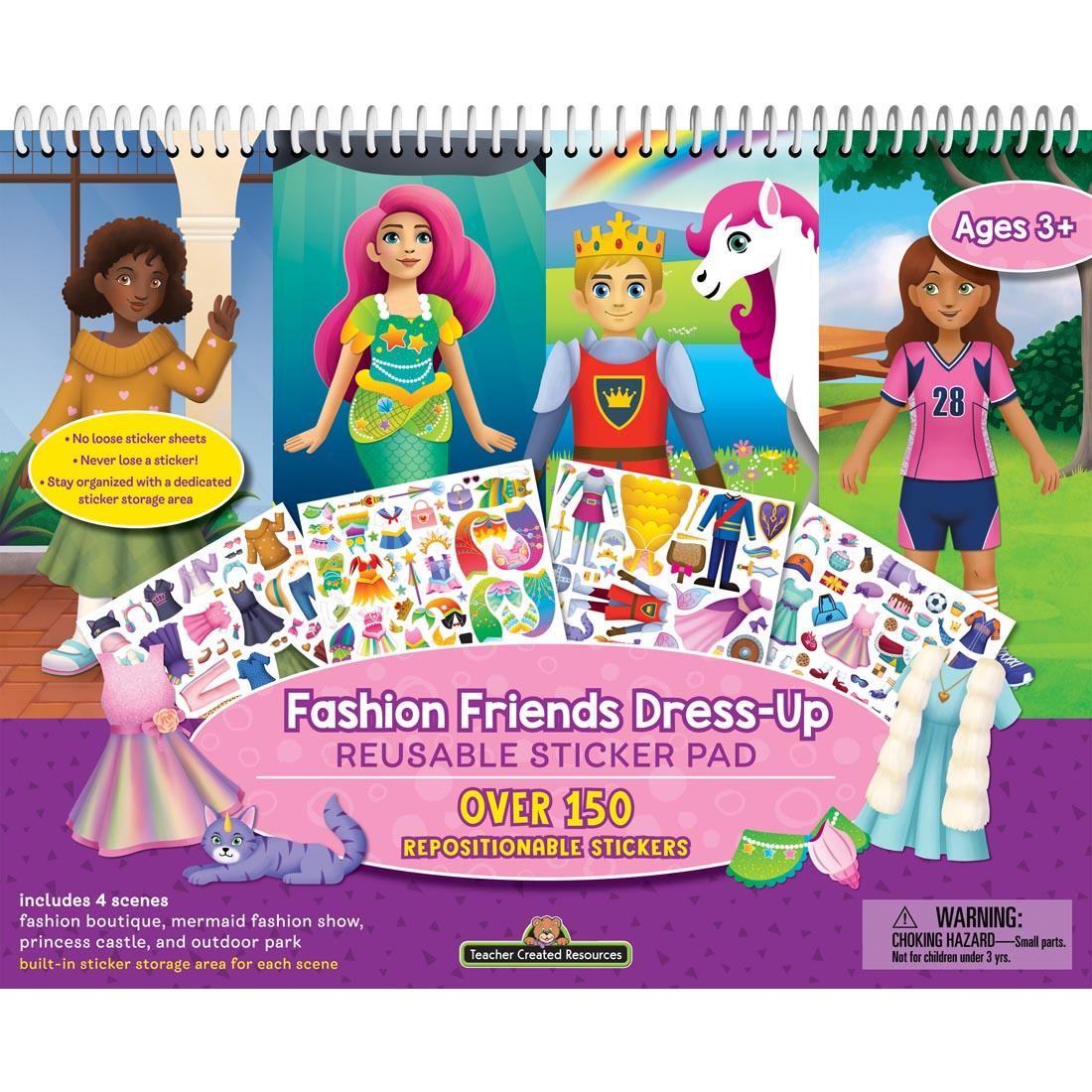 Fashion Friends Dress-Up Reusable Sticker Pad