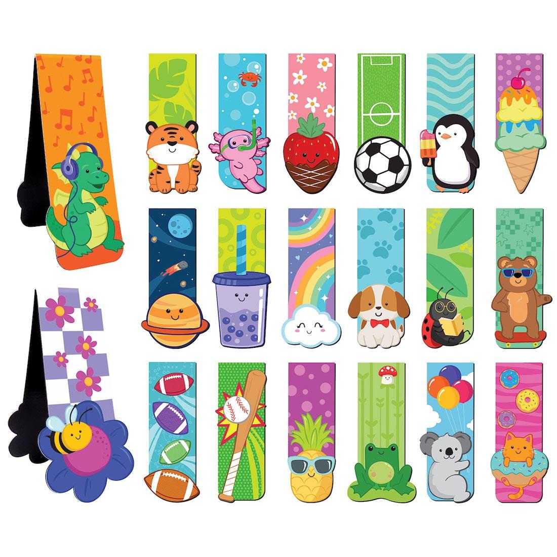 18 different Magnetic Bookmarks By Teacher Created Resources plus 2 more close up