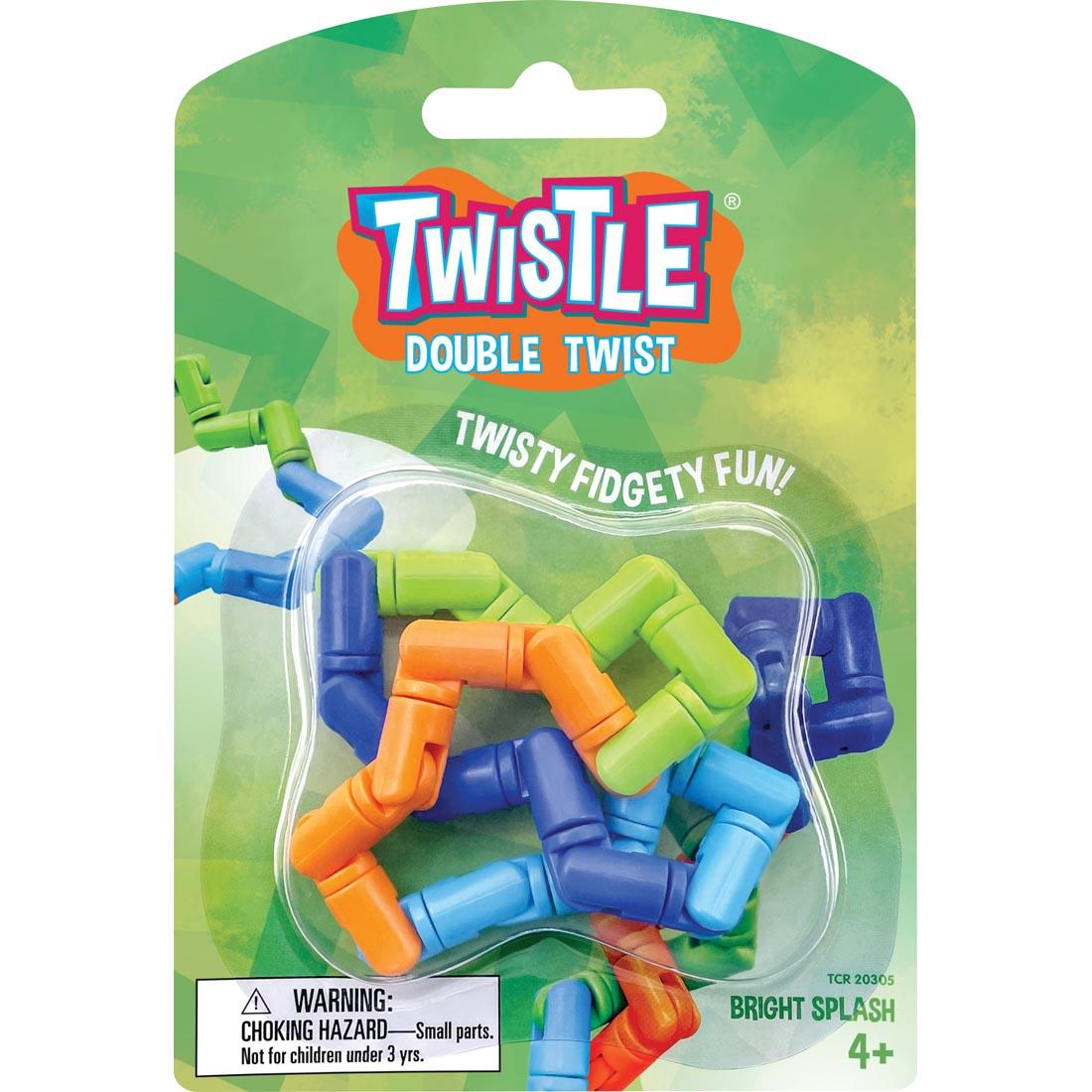 Twistle Double Twist Bright Splash Fidget Toy in package