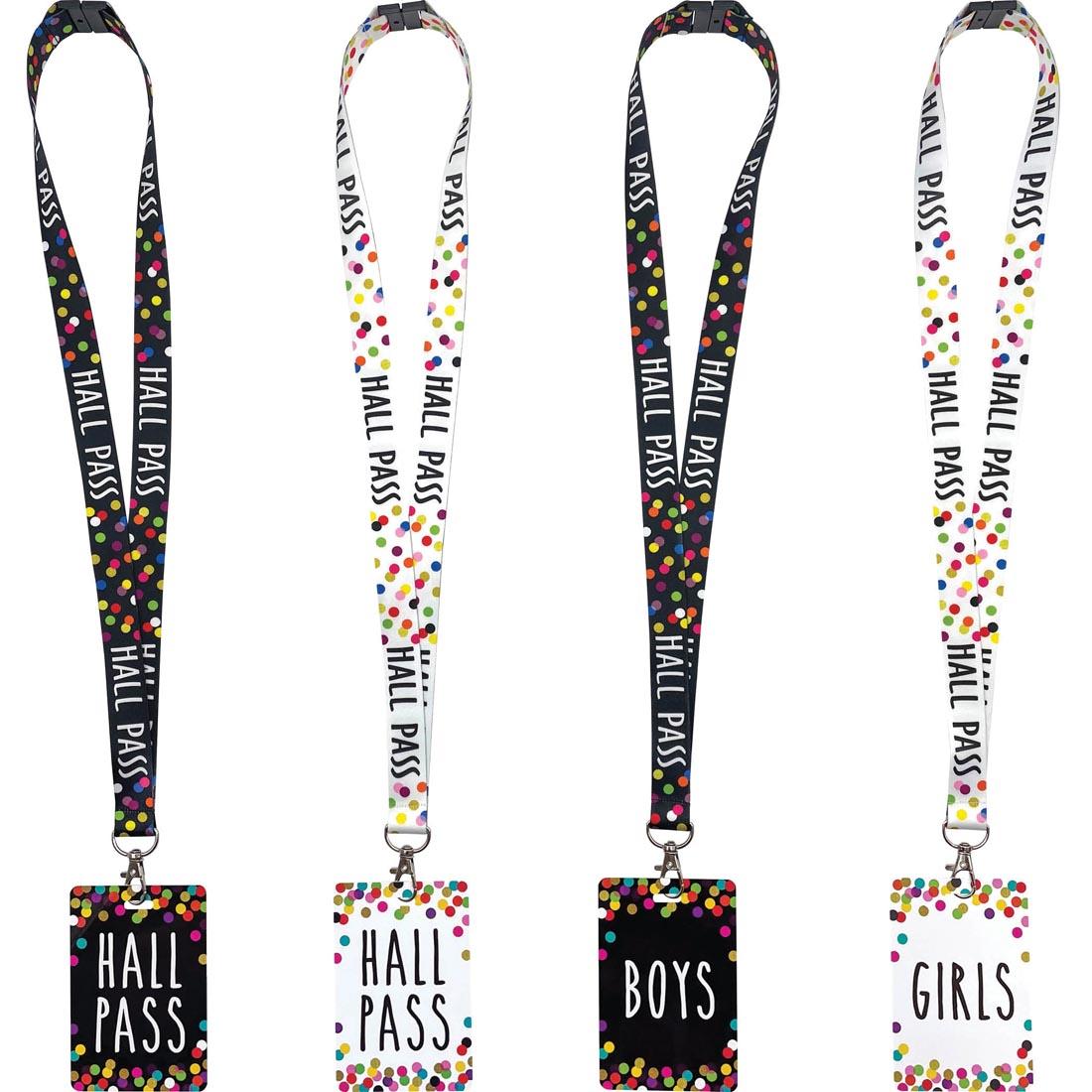 Hall Pass Lanyards from the Confetti collection by Teacher Created Resources