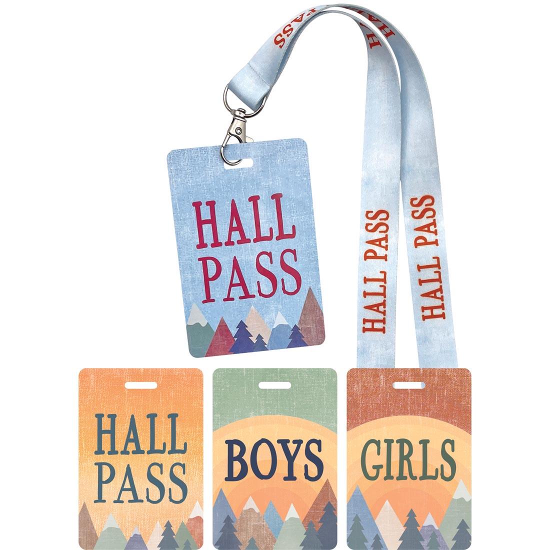 Hall Pass Lanyards from the Moving Mountains collection by Teacher Created Resources