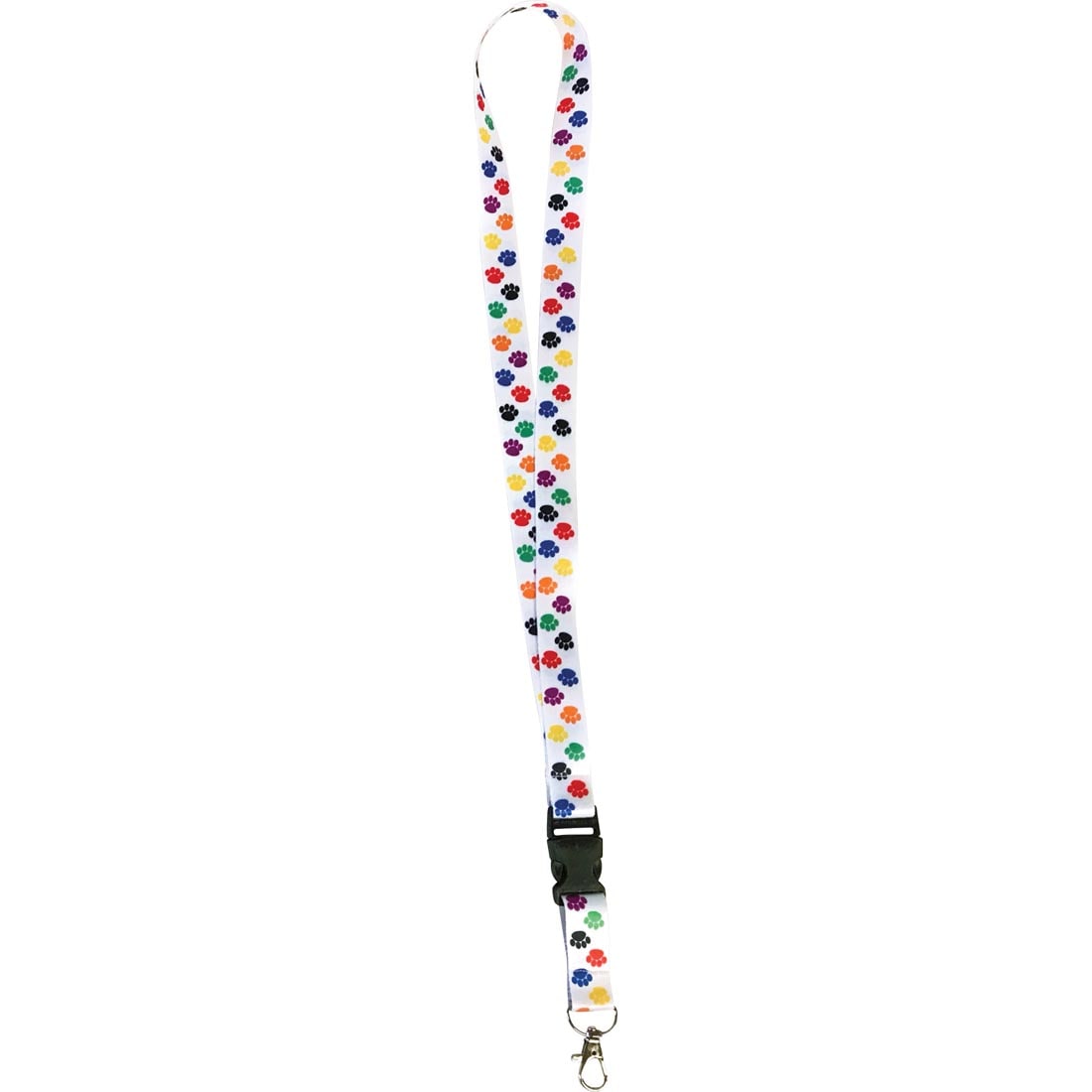 Colorful Paw Prints Lanyard