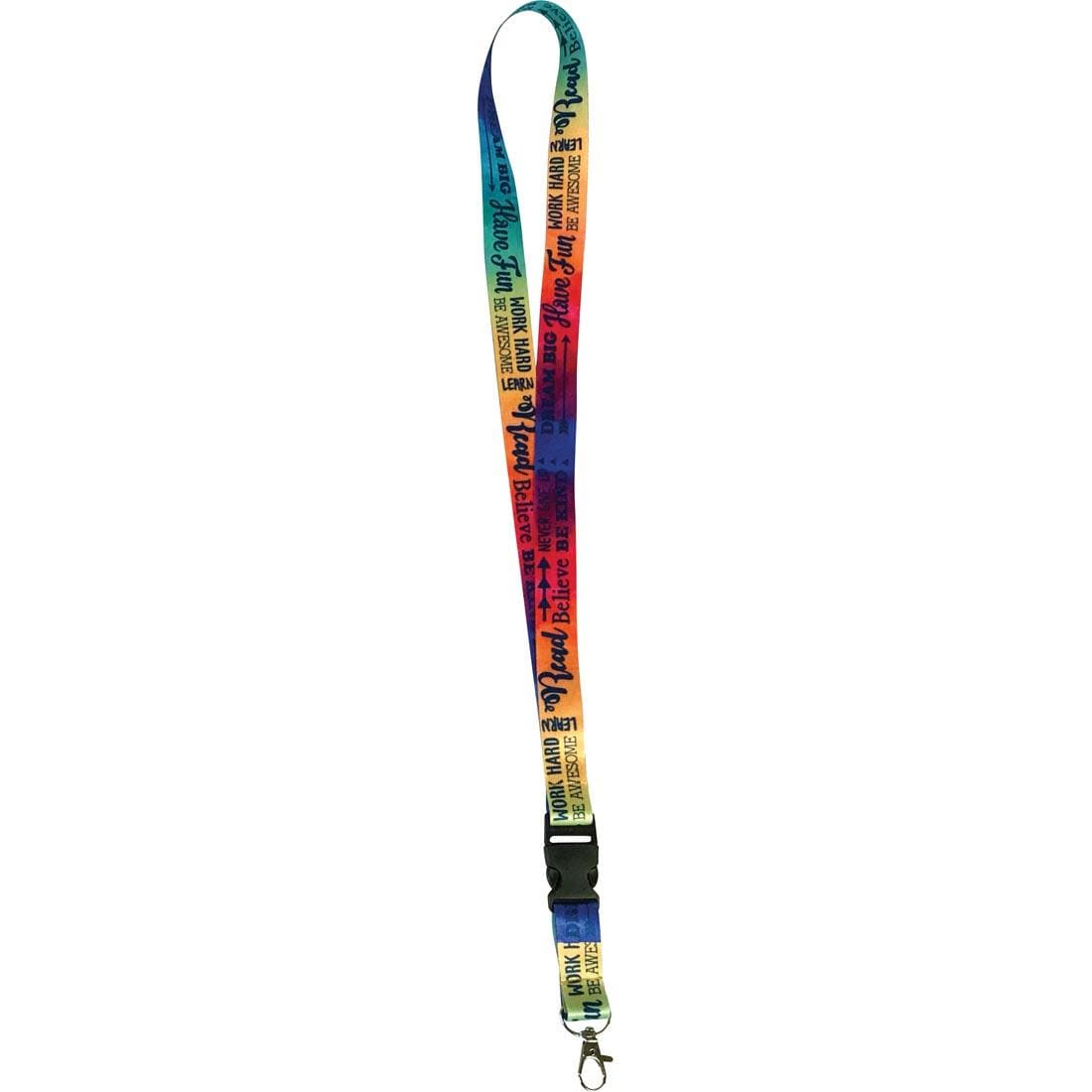 Positive Sayings Watercolor Lanyard