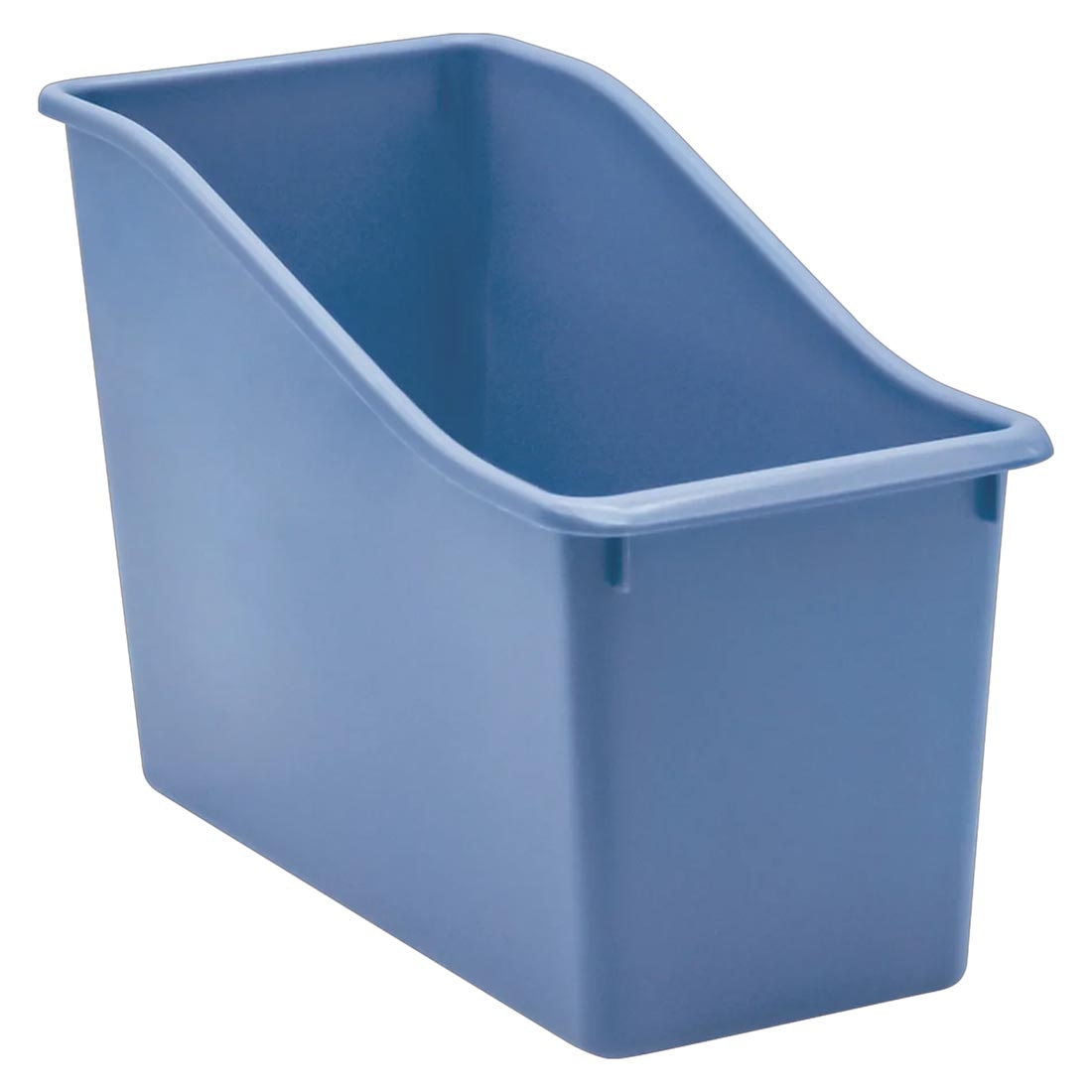 Slate Blue Plastic Book Bin