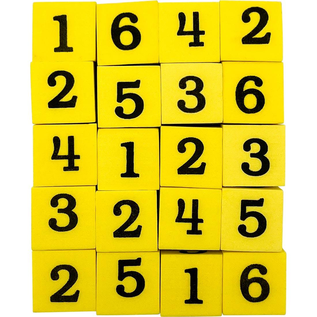 20 Foam Numbered Dice Numerals By Teacher Created Resources