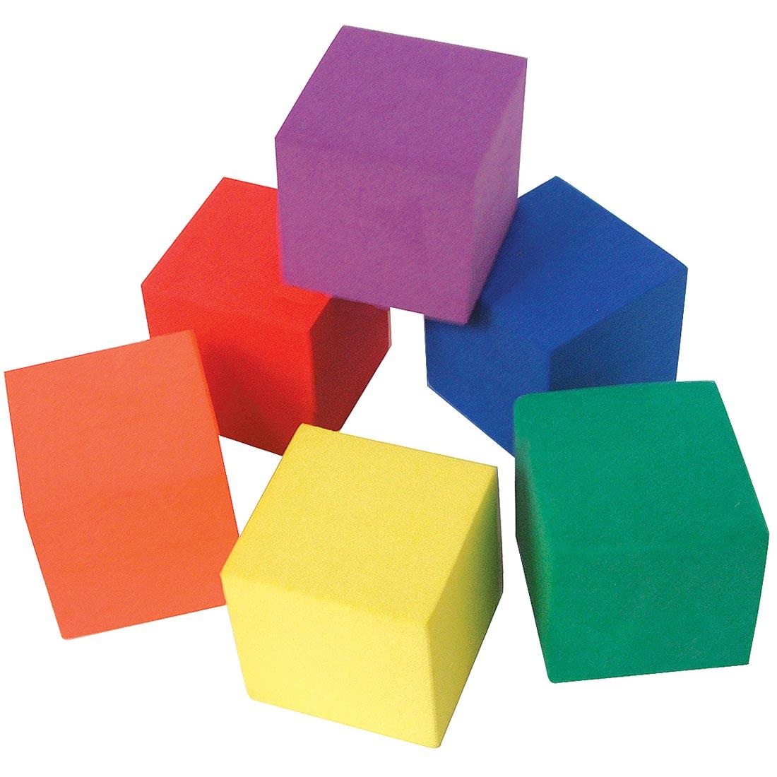 Six Foam Color Cubes