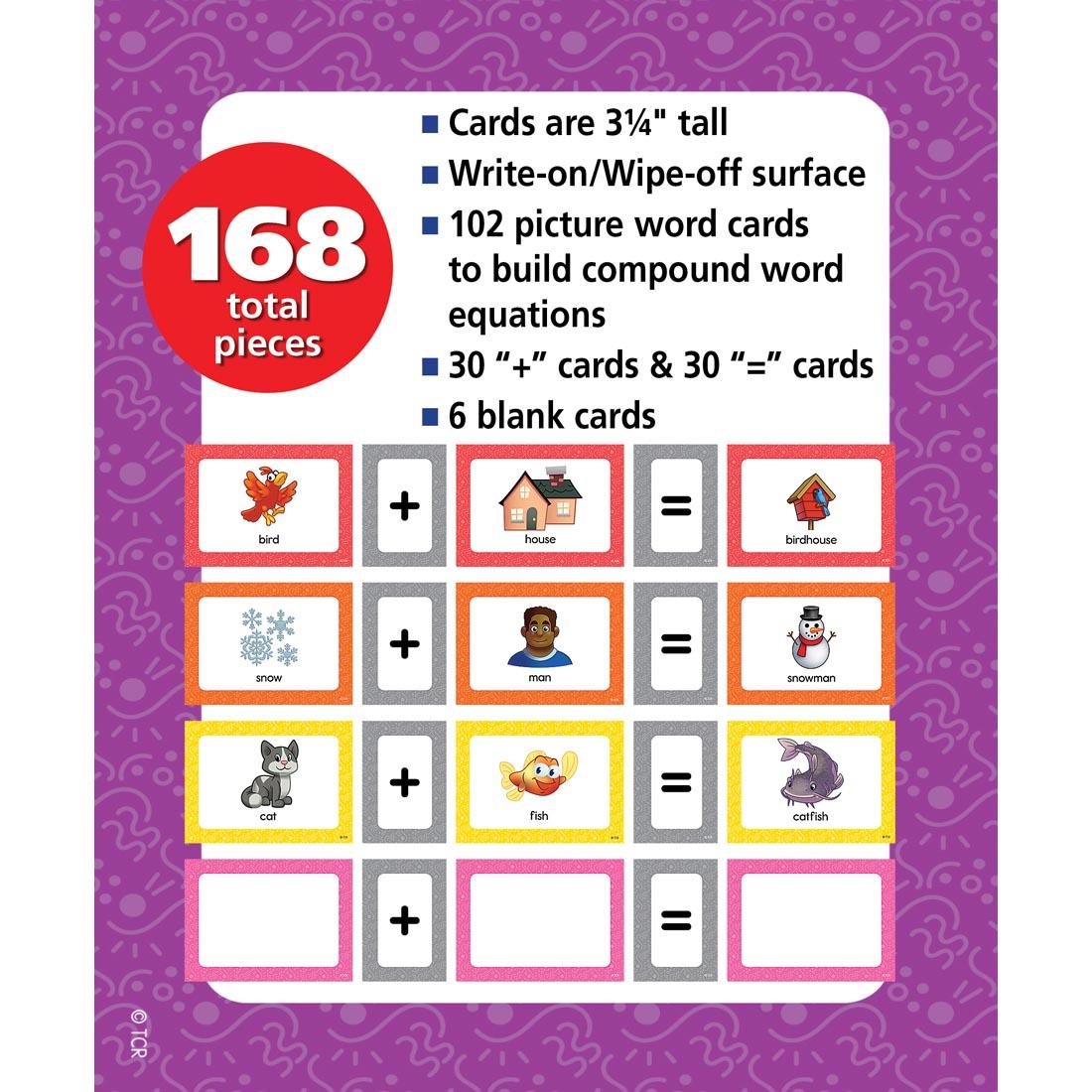 information sheet for the Compound Words Pocket Chart Cards By Teacher Created Resources