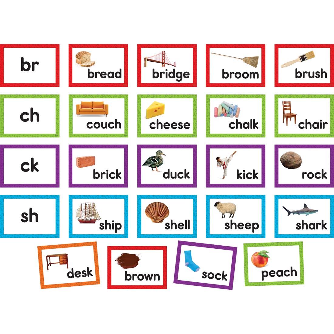 Consonant Blends And Digraphs Pocket Chart Cards By Teacher Created Resources